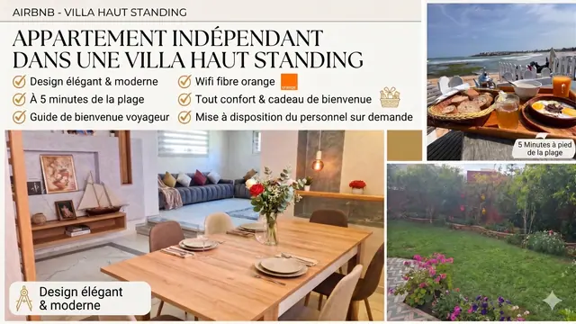 Appartement lumineux avec jardin et terrasse, ambiance calme et professionnelle
