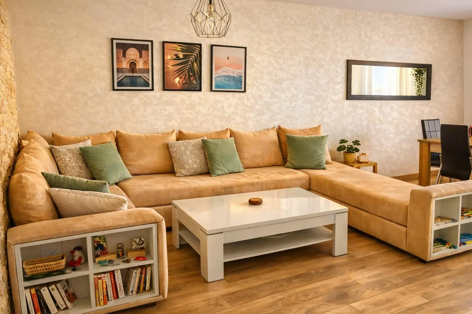 Appartement en résidence fermée à Bouskoura, près de Casablanca, géré par un membre du réseau