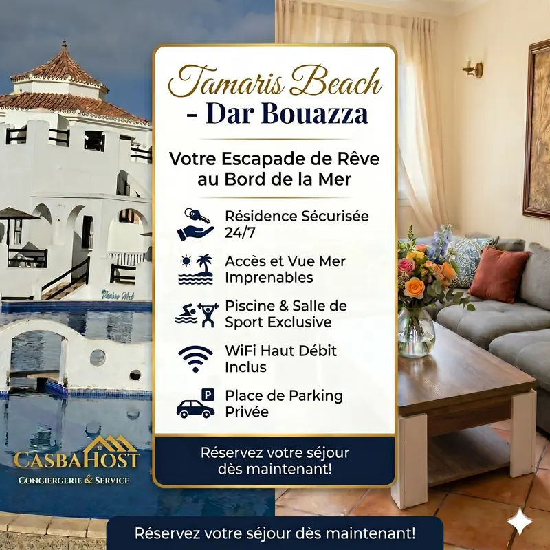Escapade Côte Casablancaise · Tamaris beach house Dar Bouazza Casablanca
