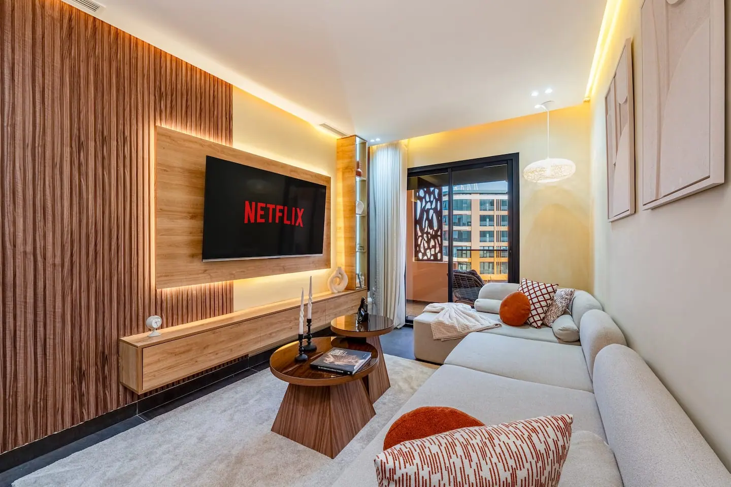 Appartement avec terrasse dans le quartier de Guéliz à Marrakech, loué en courte durée