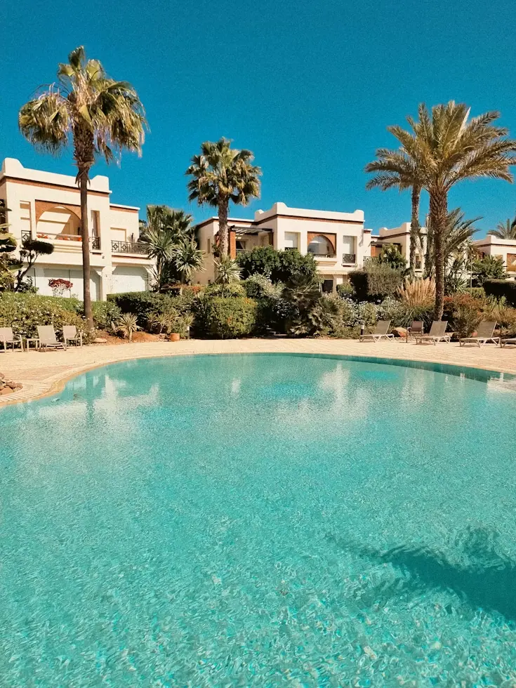 Villa avec vue sur l'océan Atlantique à Agadir, terrasse et piscine